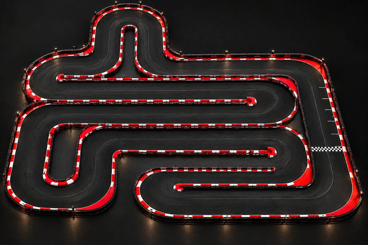 Disegno del tracciato Bassano Kart Arena